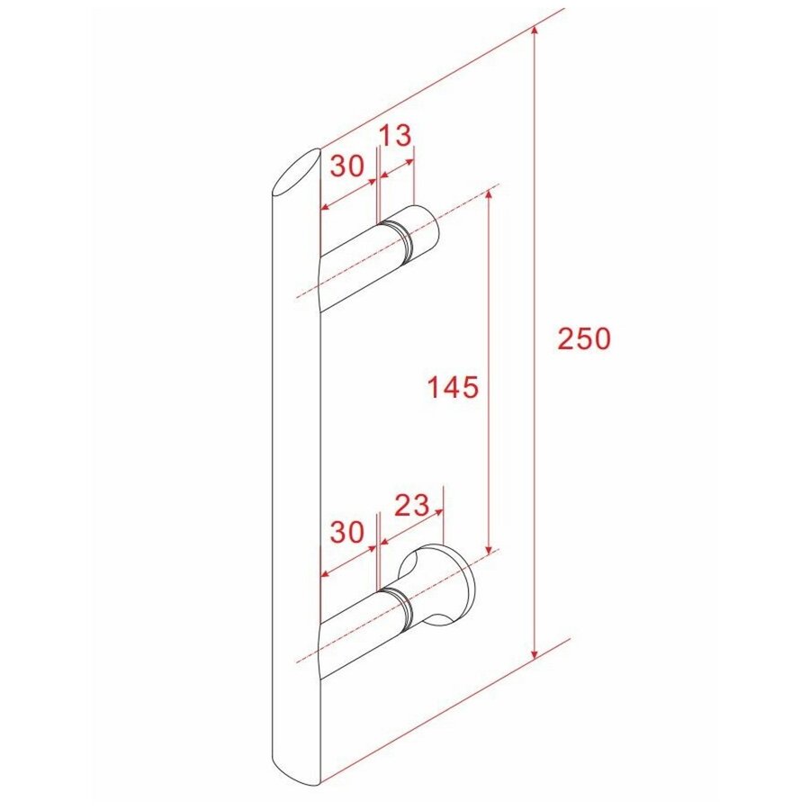 Wiesbaden losse deurgreep type 2 chroom