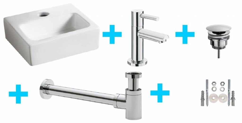 Toiletkraanset Met Alexia Kraan Chroom Aqua Splash