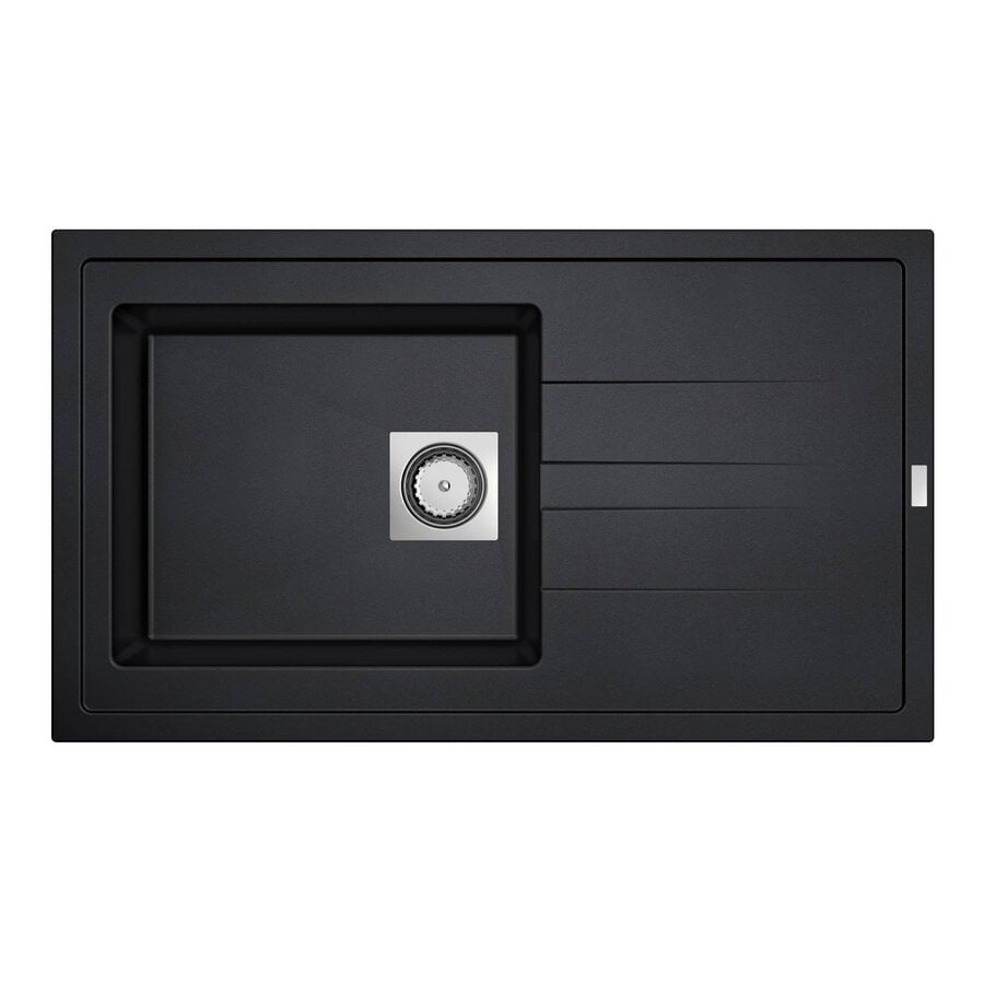 Inbouw Spoelbak Uitstortgootsteen Van Marcke Go Molto 86x50 cm Polyester Zwart