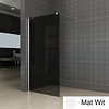 AQS Inloopdouche Pro Line Rookglas Nano Coating Mat Wit Profiel en Stabilisatiestang (ALLE MATEN)
