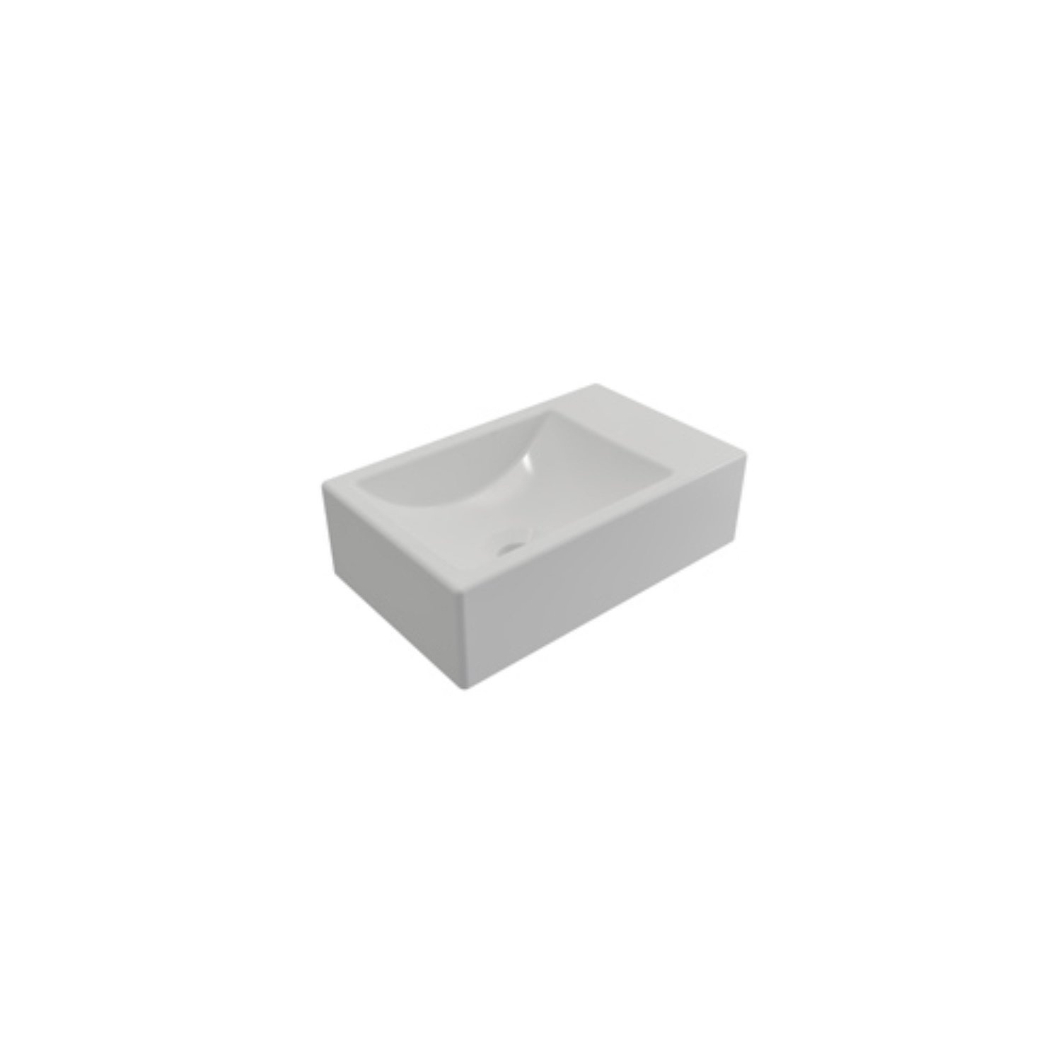 Plieger Fontein Houston 37x23x11 cm Bak Links Zonder Kraangat Mat Wit