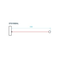 Inloopdouche Van Rijn ST01 Met RVS Staander 50 mm 94x200 cm Helder Glas 8 mm