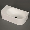 Luca Sanitair Fontein Luca Sanitair Wand 40x21.5x12 cm Mineral Stone Zonder Kraangat Glans Wit Links