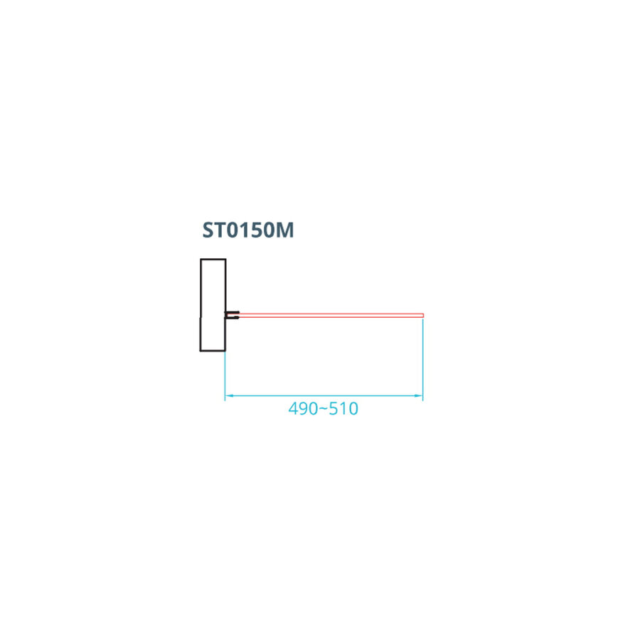 Inloopdouche Van Rijn ST01 Zonder Stabilisatiestang 50x200 cm Helder Glas 8 mm Mat Zwart