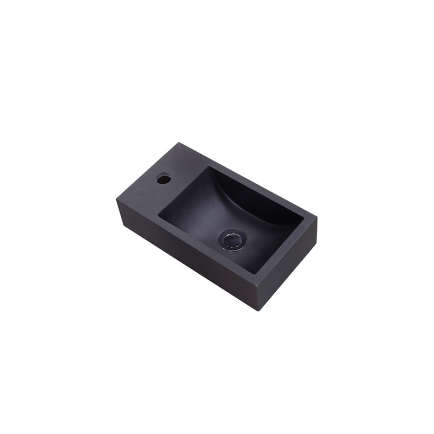 Fontein Sanilux Quartz Mini 36,5x18x9 cm Mat Zwart Sanilux