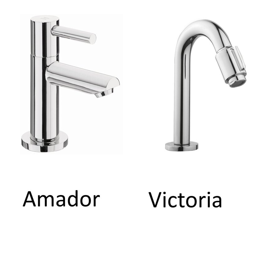 Fonteinset Mat Zwart Wiesbaden Color Chroom (kraangat rechts)