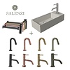 Salenzi Salenzi Fonteinset Spy 45x20 cm Mat Grijs (Keuze uit 8 kranen in 4 kleuren)