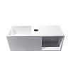 Wiesbaden Fontein Wiesbaden Julia 54x20x20cm met Nis Solid Surface Mat Wit