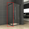 Wiesbaden Zijwand Wiesbaden Skyline Voor Douchedeur 80x200 cm 8 mm NANO Coating Mat Zwart