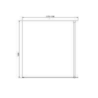NIET MEER LEVERBAAR Douchewand Van Rijn ST04 Helder Glas 8 mm Aluminium Profiel Zwart 120x200 cm