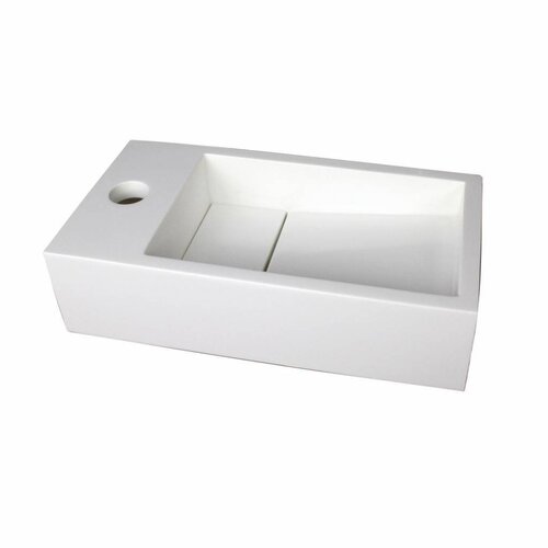 Fontein Luca Sanitair 35x18x9cm Solid Surface Met Kraangat Links Of Rechts Mat Wit 