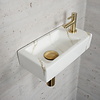 Fonteinset Carrara Marmerlook Wiesbaden Color Messing Goud (kraangat rechts)