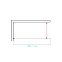 Inloopdouche Van Rijn ST01 Met Stabilisatiestang 120x200 cm Rookglas 8 mm Wit