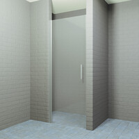 Douchedeur Boss & Wessing Ironside 100x200 cm Draaideur 8mm Veiligheidsglas RVS Look