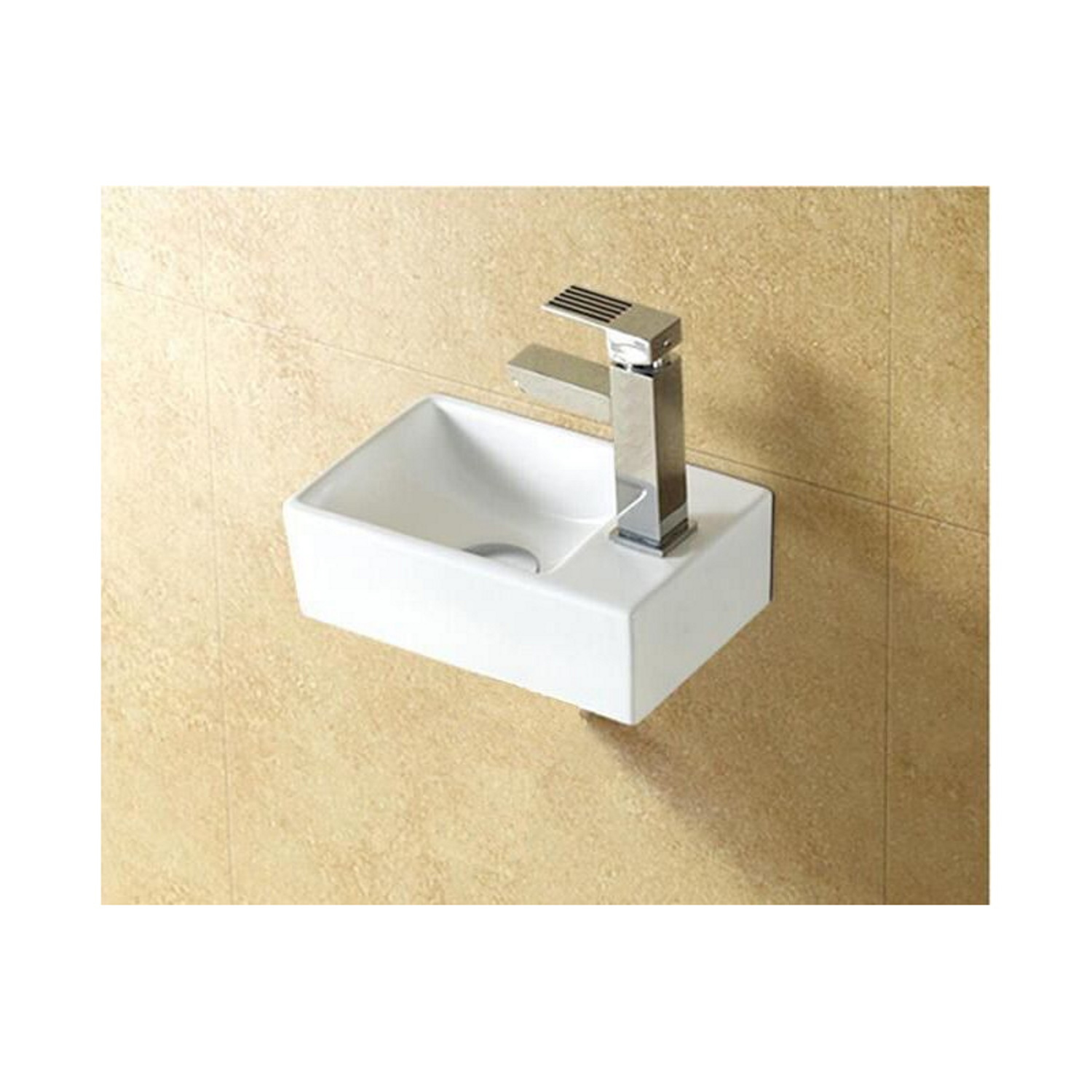 Fontein Sanilux New Wonder 30x18,5x9,5 cm met Afvoer en Kraan Keramiek Wit Sanilux