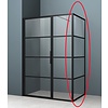 Lacus Zijwand voor Douchecabine Lacus Tremiti 78x200 cm Mat Zwart Aluminium Profiel