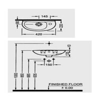 Fonteinset Plieger Compact 42x22CM Wit