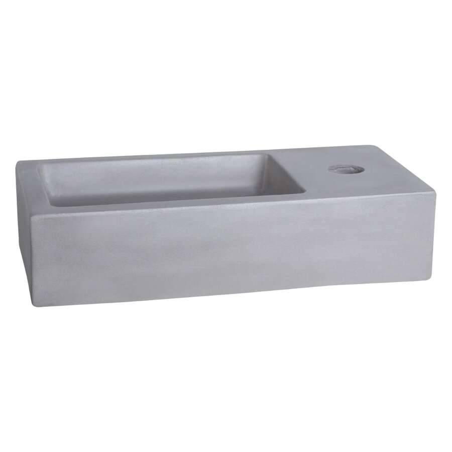 Fonteinset Differnz Mix En Match Ravo 38x18x9 cm Licht Beton (Keuze Uit 5 Kleuren Kranen)