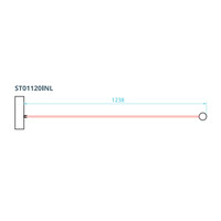 Inloopdouche Van Rijn ST01 Met RVS Staander 50 mm 124x200 cm Helder Glas 8 mm