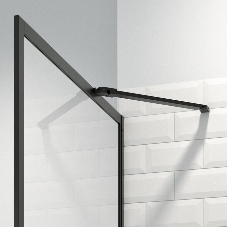 Sealskin Get Wet Contour Inloopdouche A3 120x200 cm 6mm Helderglas Mat Zwart