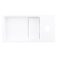 Fontein Differnz Solid Surface 36x18.5x9 cm Wit