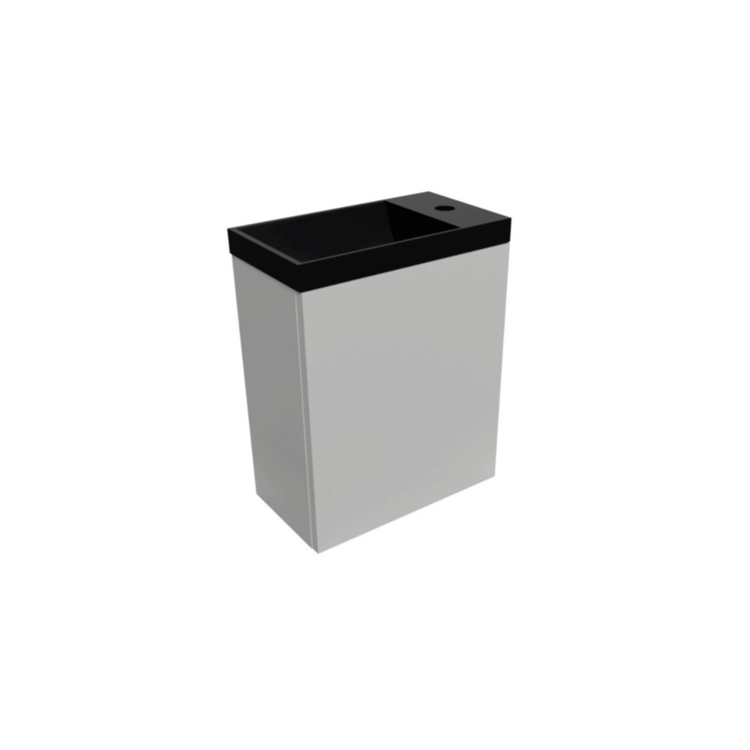 Fonteinset Aquasplash Luna 54,3x39,7x21,8 cm Glans Wit Met Marble Fontein Zonder Overloop Mat Zwart Aquasplash