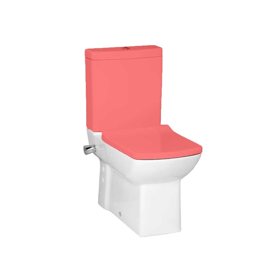 Toiletpot Staand Creavit Lara Met Bidet Met Kraan Achter Onder Aansluiting Wit