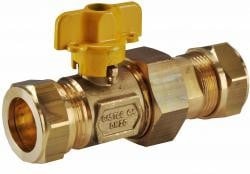 Wiesbaden Riko Gaskogelkranen 22 mm knel x 22 mm knel