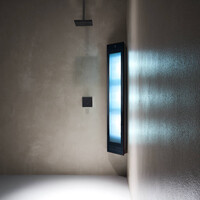 Sunshower Combi Mat Zwart UV en Infrarood Opbouwapparaat 29x144x22.8 cm Aluminium Mat Zwart