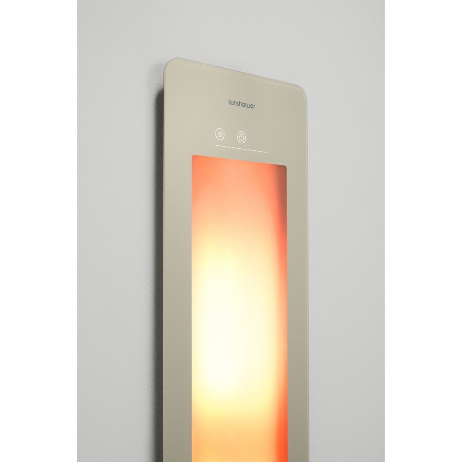 Sunshower Plus L Round Infrarood en UV-licht 185x33 cm Inbouw - Opbouw vlak of hoek Sand White