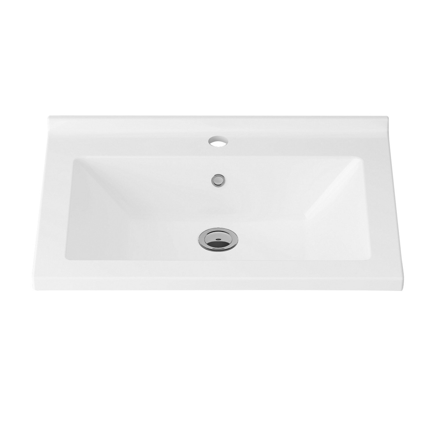 Wastafel AquaSplash Hayat 60 cm tbv 33768-127909 Glans Wit Aquasplash