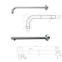 Aktieset Wiesbaden Inbouw Regendouche Caral Rechthoek Wanduitloop Chroom