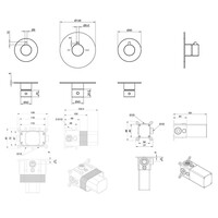 Regendoucheset Wiesbaden Dreams met Inbouwdeel en Wanduitloop Mat Zwart