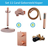 Wiesbaden Inbouw Regendouche Set 11 Caral Plafonduitloop Geborsteld Koper