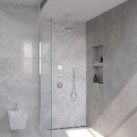 Regendoucheset Wiesbaden Dreams met Inbouwdeel en Wanduitloop Chroom