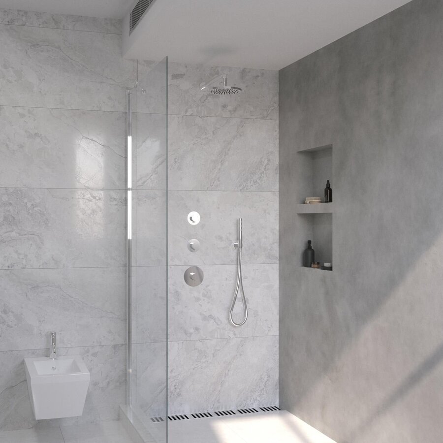 Regendoucheset Wiesbaden Dreams met Inbouwdeel en Wanduitloop Chroom