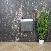 AKTIE! Fonteinmeubel Boss & Wessing Paris 40 cm Zwart Eiken (1 kraangat)