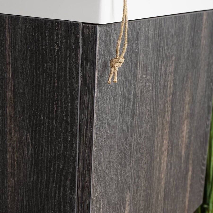 AKTIE! Fonteinmeubel Boss & Wessing Paris 40 cm Zwart Eiken (1 kraangat)