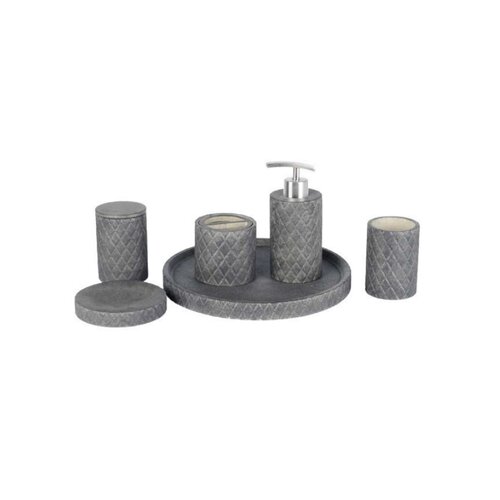 Accessoires Set Ideavit Idea.Isy Rond Beton Donker Grijs 