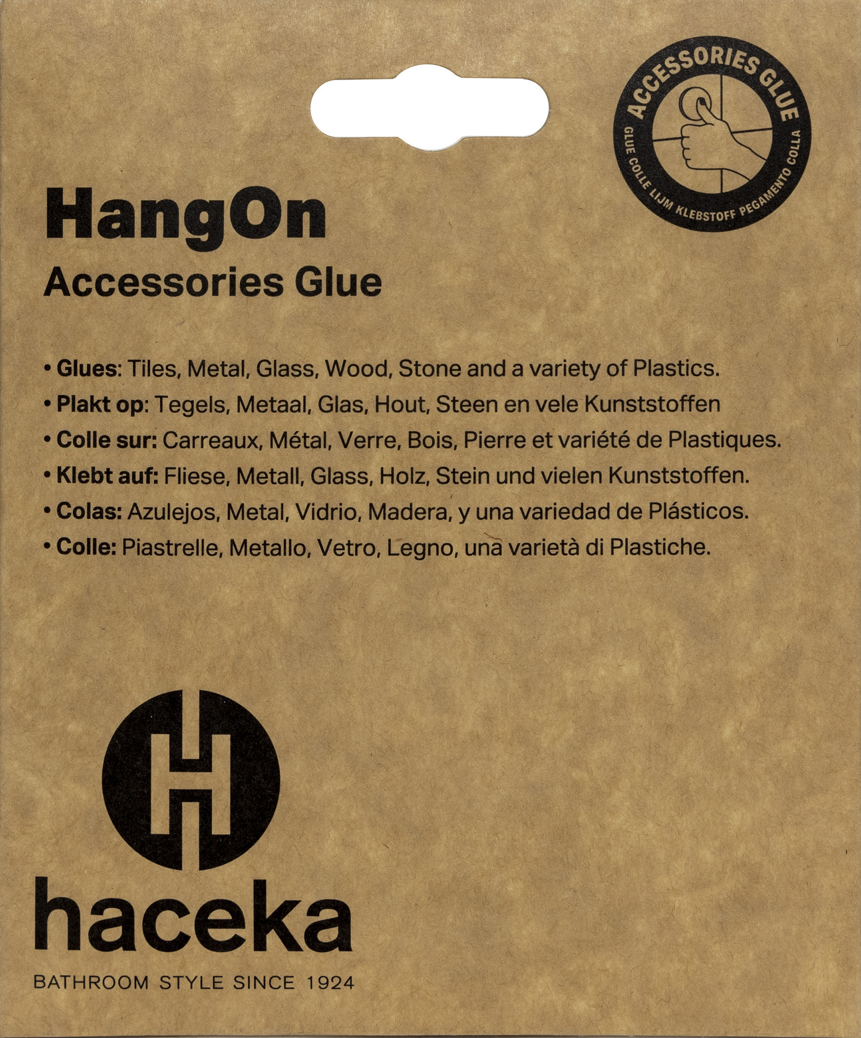 HangOn Lijm Haceka 1 cm = 5 kg Draagkracht Haceka