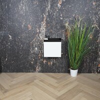 AKTIE! Fonteinmeubel Boss & Wessing Paris Fontein Mat Zwart 40 cm Hoogglans Wit (1 kraangat)