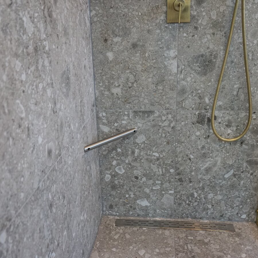 BWS Showerstick de Voetsteun Voor in de Douche RVS