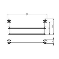 Handdoekhouder voor Radiatoren Haceka Adoria 39,8x15,7 cm Mat Chroom
