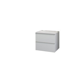 Badkamermeubel Boss & Wessing Pepper Acryl Wastafel Zonder Kraangat Inclusief Spiegel 60x55x46 cm Wit