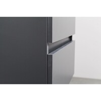 Badkamermeubel BWS Pepper Wastafel Porselein Incl Spiegelkast Met Kraangat 60x55x46 cm Antraciet