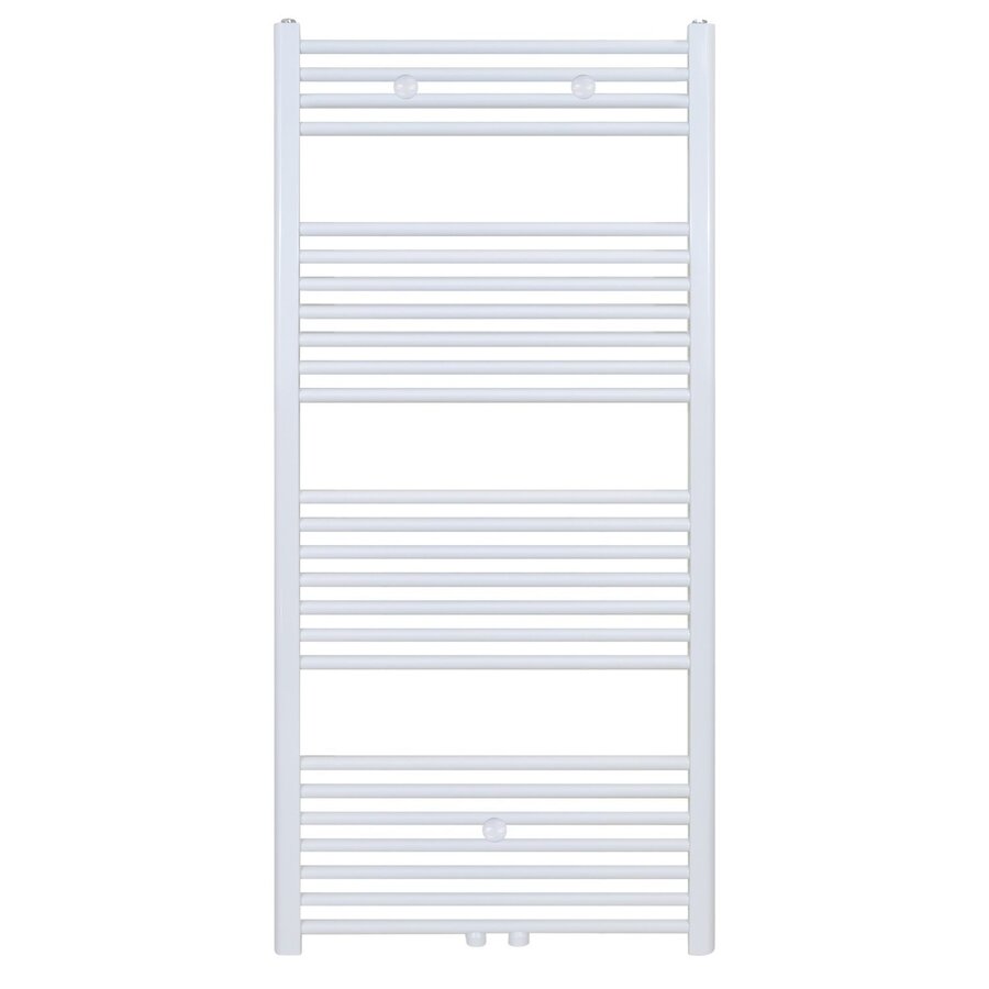 Designradiator Nile Gobi140x60cm 754W Wit (Midden/zij-aansluiting)