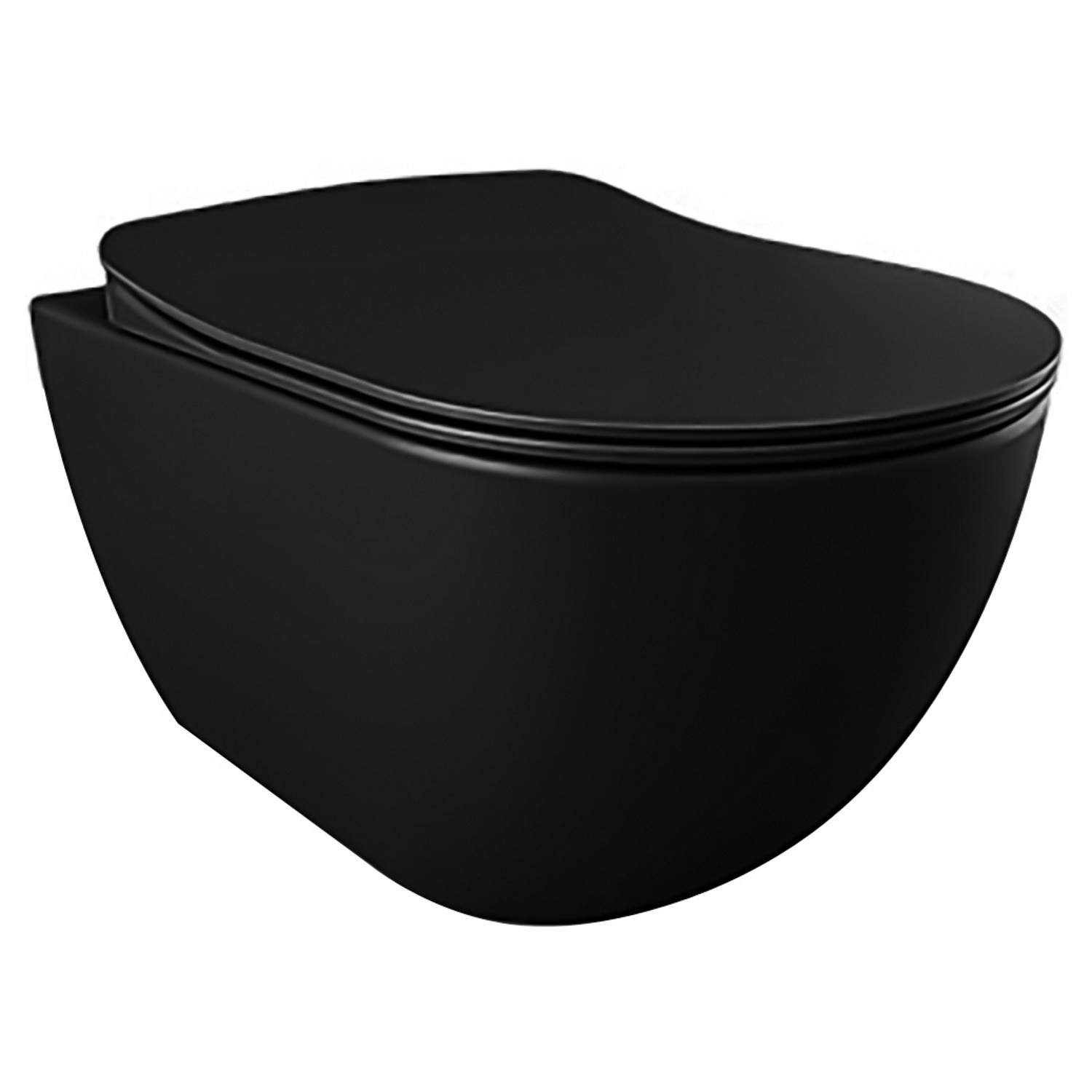 Wandcloset BWS Design Met RVS Bidet Mat Zwart Boss & Wessing