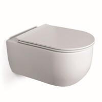 Wandcloset AquaSplash Turbo Rimless 53x34cm Mat Wit (met Softclose Zitting)