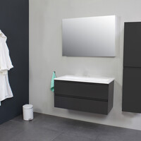 Badkamermeubel Boss & Wessing Pepper Acryl Wastafel Zonder Kraangat 100x55x46 cm Antraciet