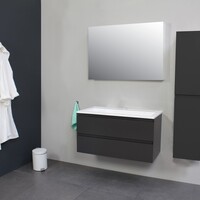 Badkamermeubel Boss & Wessing Pepper Acryl Wastafel Zonder Kraangat 100x55x46 cm Antraciet